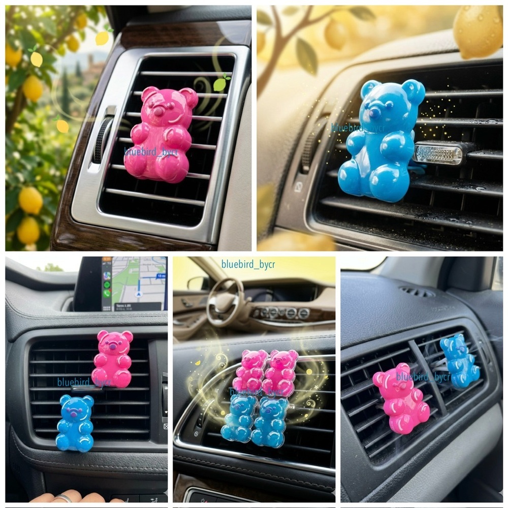 Lemon Scented Bear Car Air Fresheners